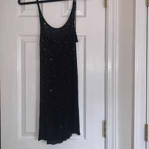 FREE PEOPLE sequin navy dress